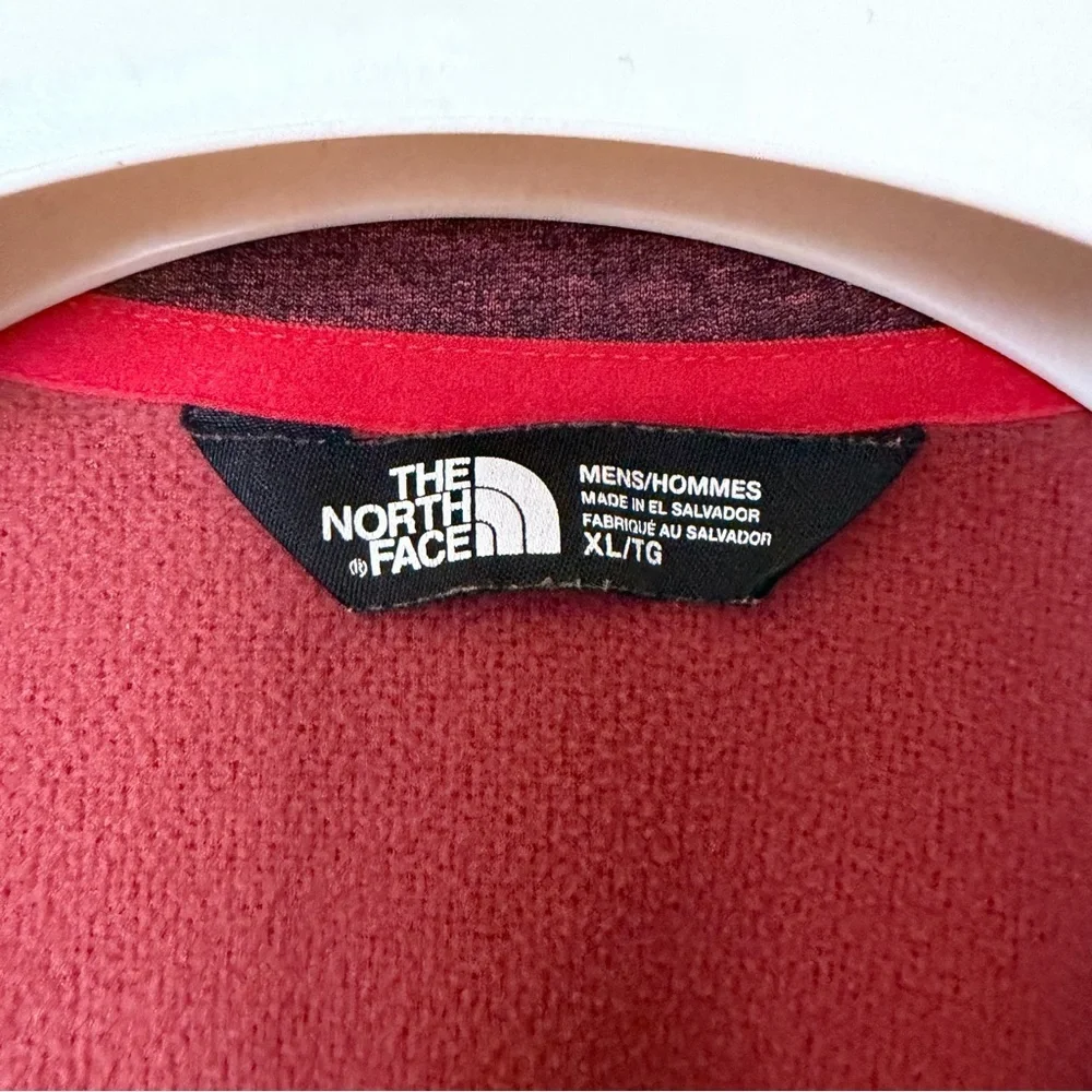 The North Face Men Canyonlands 1/2 Zip Fleece Pullover Jacket Sz XL Burgundy Red